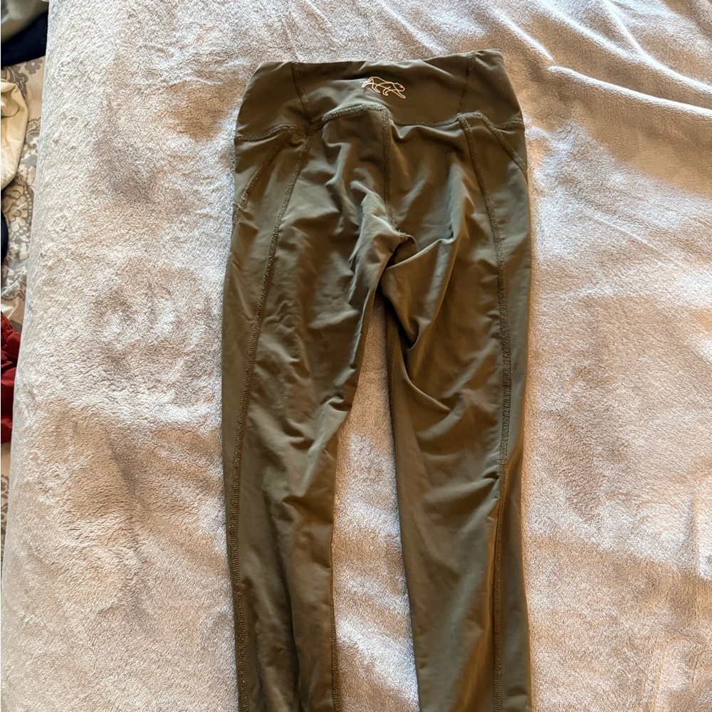 Women's Olive Green Tiger Friday Leggings